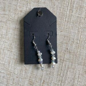 Elegant Silver Pearl Drop Earrings